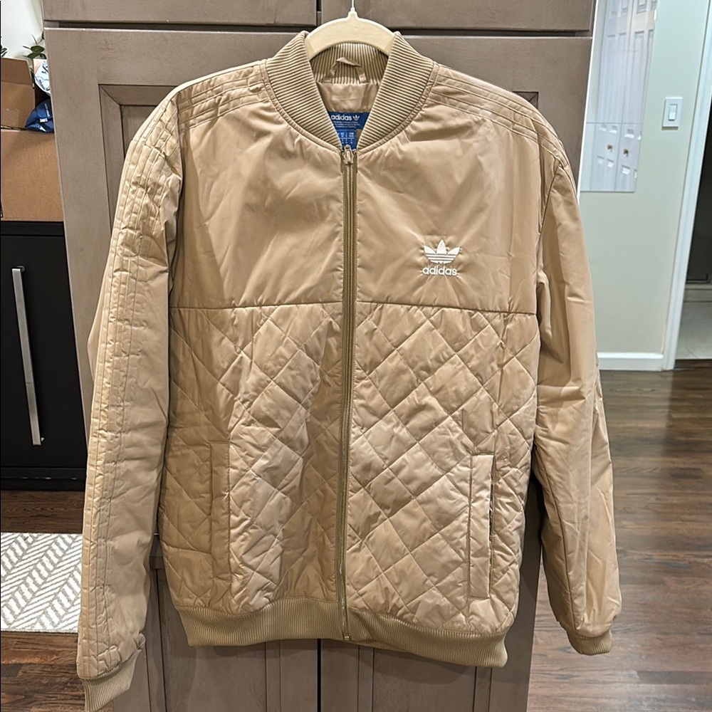 Adidas Tan Quilted Men's Jacket